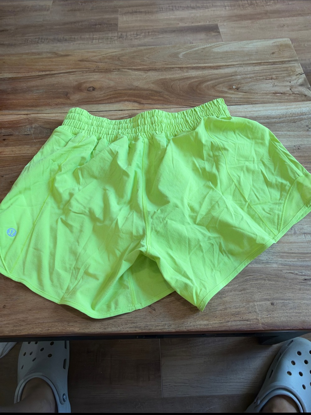 Neon Yellow lululemon Women’s Athletic Running Shorts - Picture 3 of 4